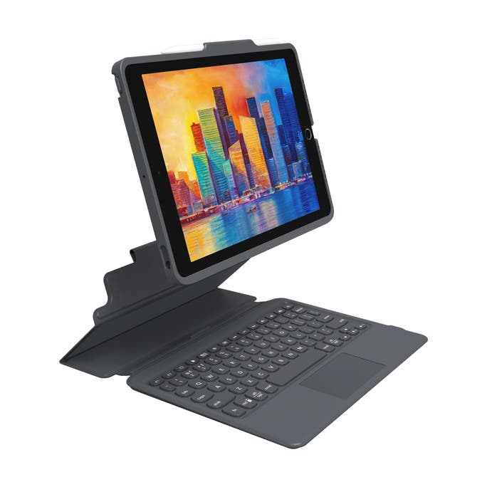 ZAGG Pro Keys Wireless Keyboard With Trackpad Bookcase iPad 10.2 inch (2019 / 2020 / 2021) grey Top Merken Winkel